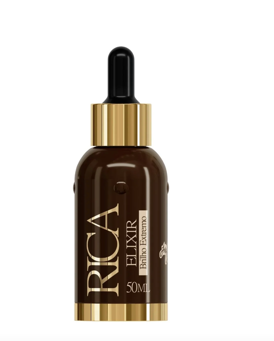 Elixir Rica Brilho Extremo - Profissional Brilho Intenso e Reparação de Pontas 50mL